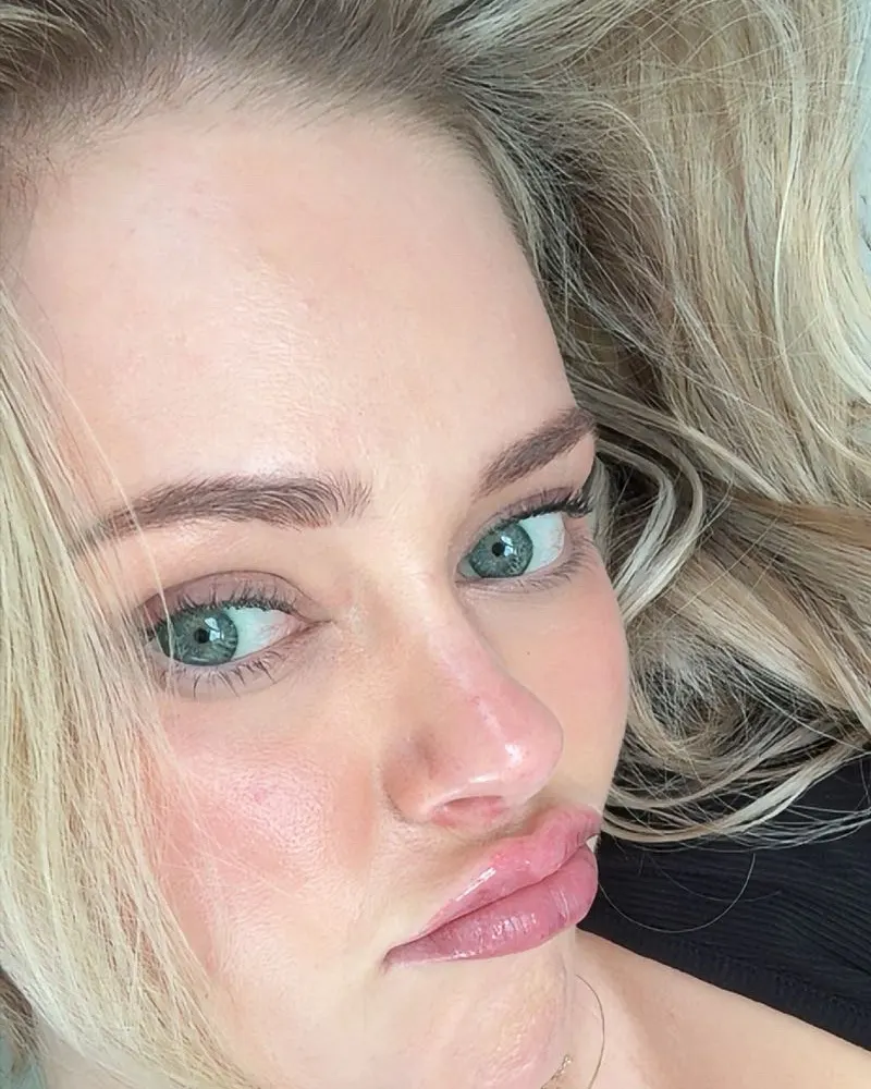Close-up selfie of Haley, eyes to the camera